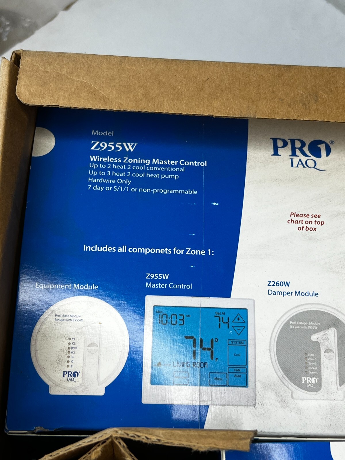 Pro1 Z2K955WDA Universal Two-Zone Thermostat Control Kit, 3-Heat 2-Cool Stage