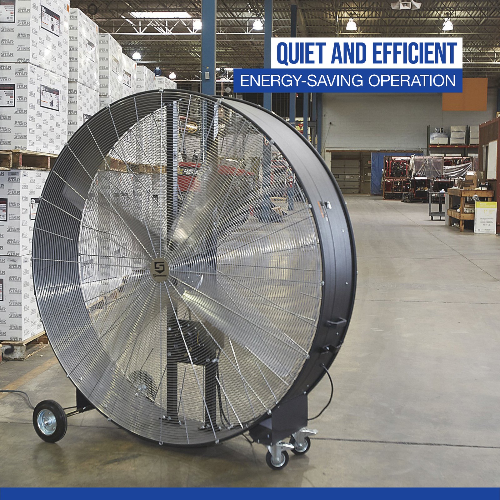 Strongway 60in. Belt Drive Drum Fan, 25,500 CFM 4/5 HP