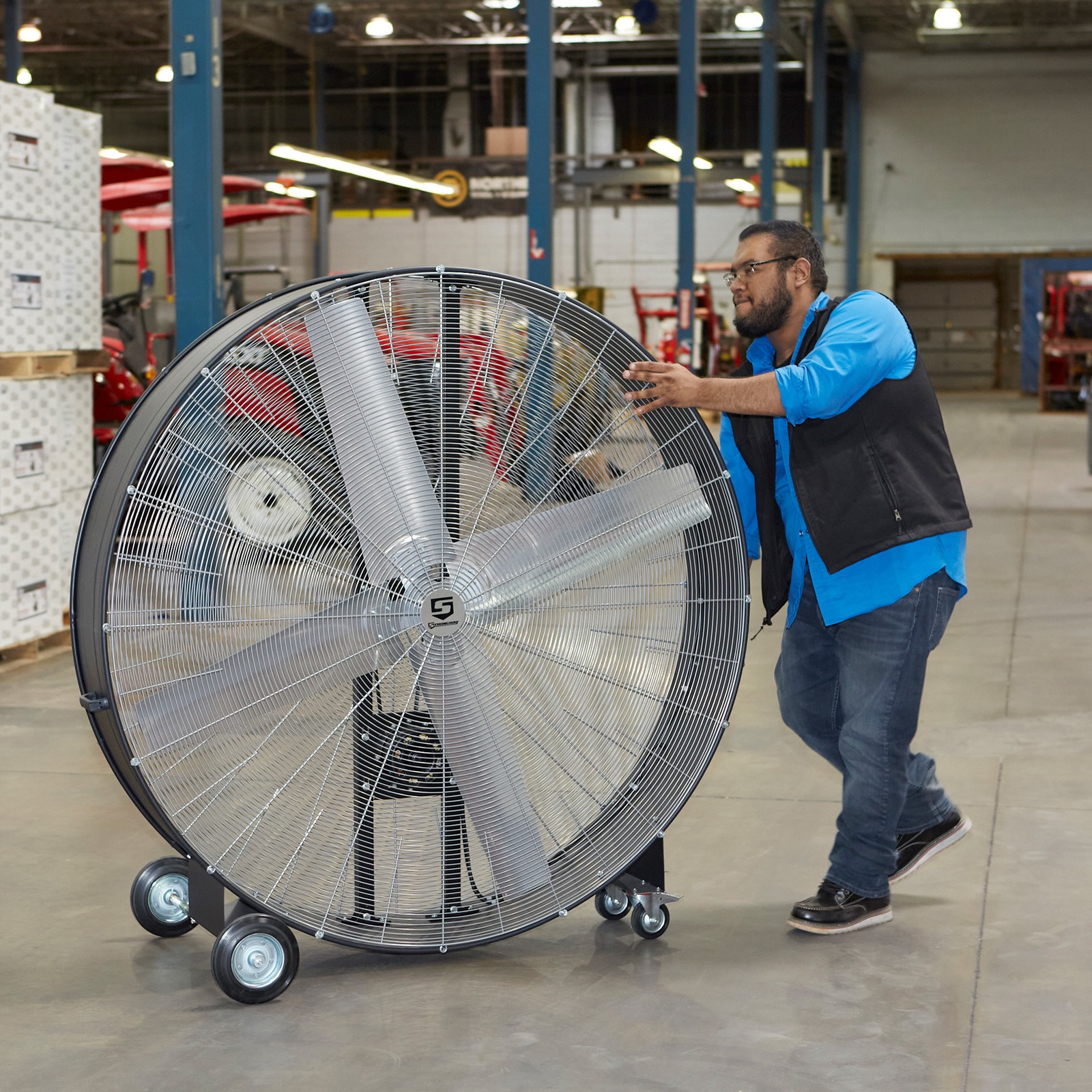 Strongway 60in. Belt Drive Drum Fan, 25,500 CFM 4/5 HP