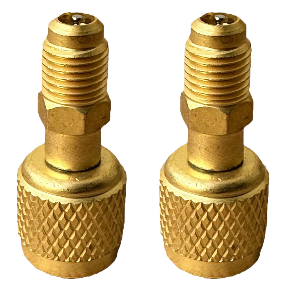 4X HVAC R32 Reverse Thread 1/4”Female 1/4” Male Adapter For A2L R454B/R32 Tanks