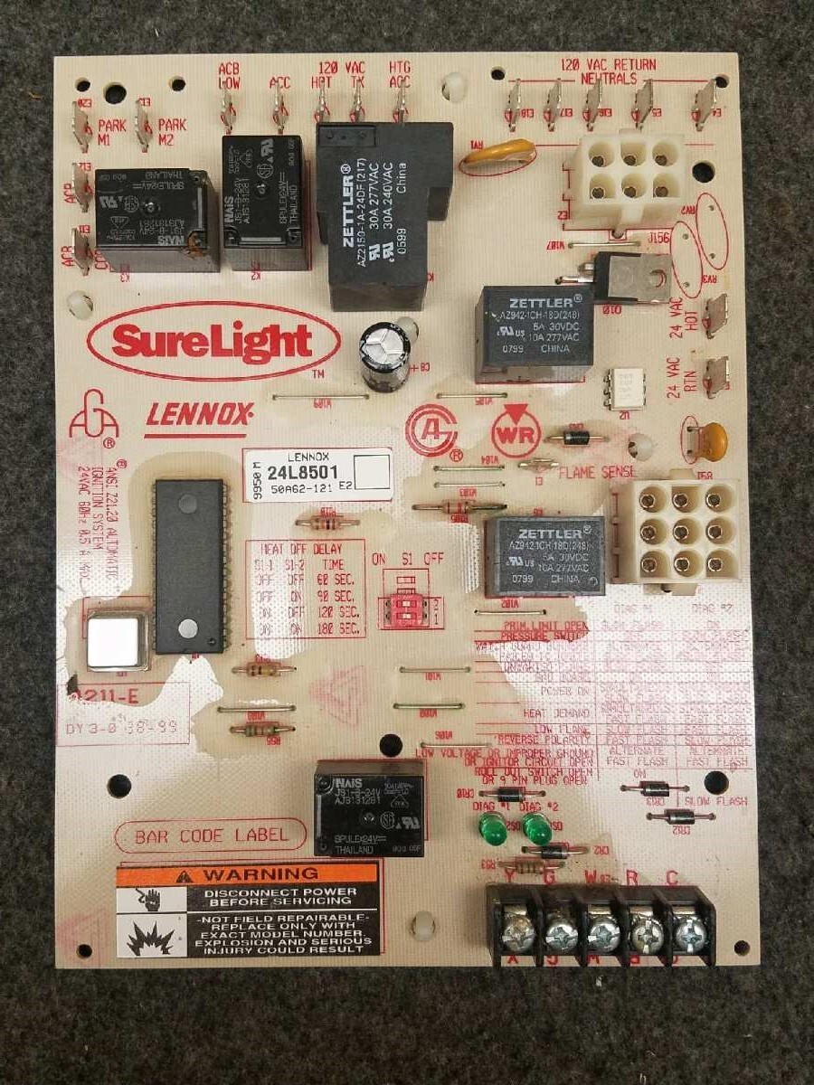 Lennox OEM Control Board 56L8301, 24L8501, 97L4801 White Rodgers 50A62-121-06