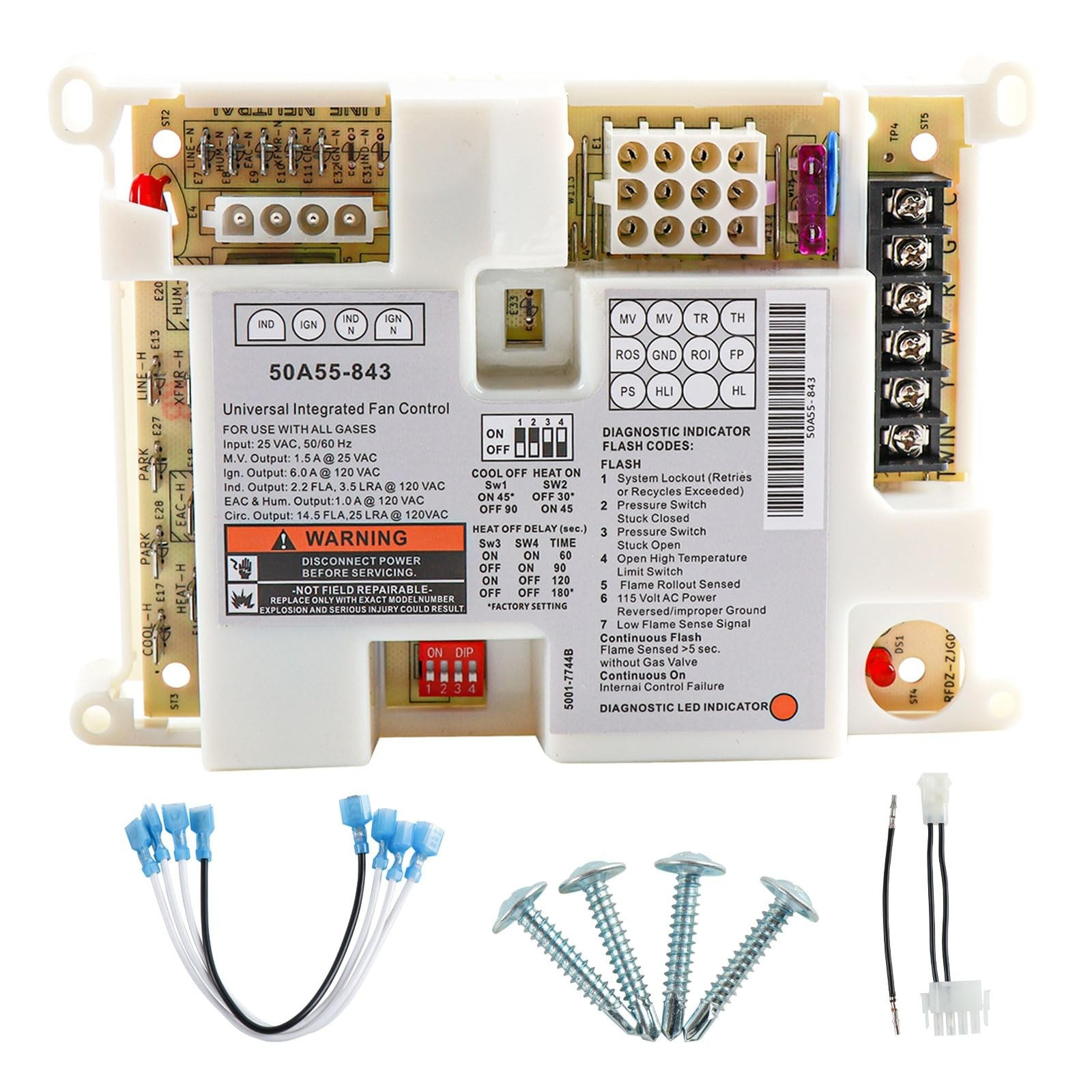 White-Rodgers 50A55-843 Universal Furnace Control Board
