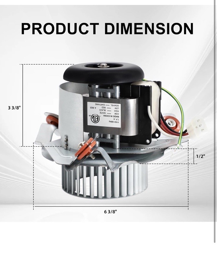 HC21ZE127A Draft Inducer Motor Assembly Compatible with Jakel, Carrier, Bryant