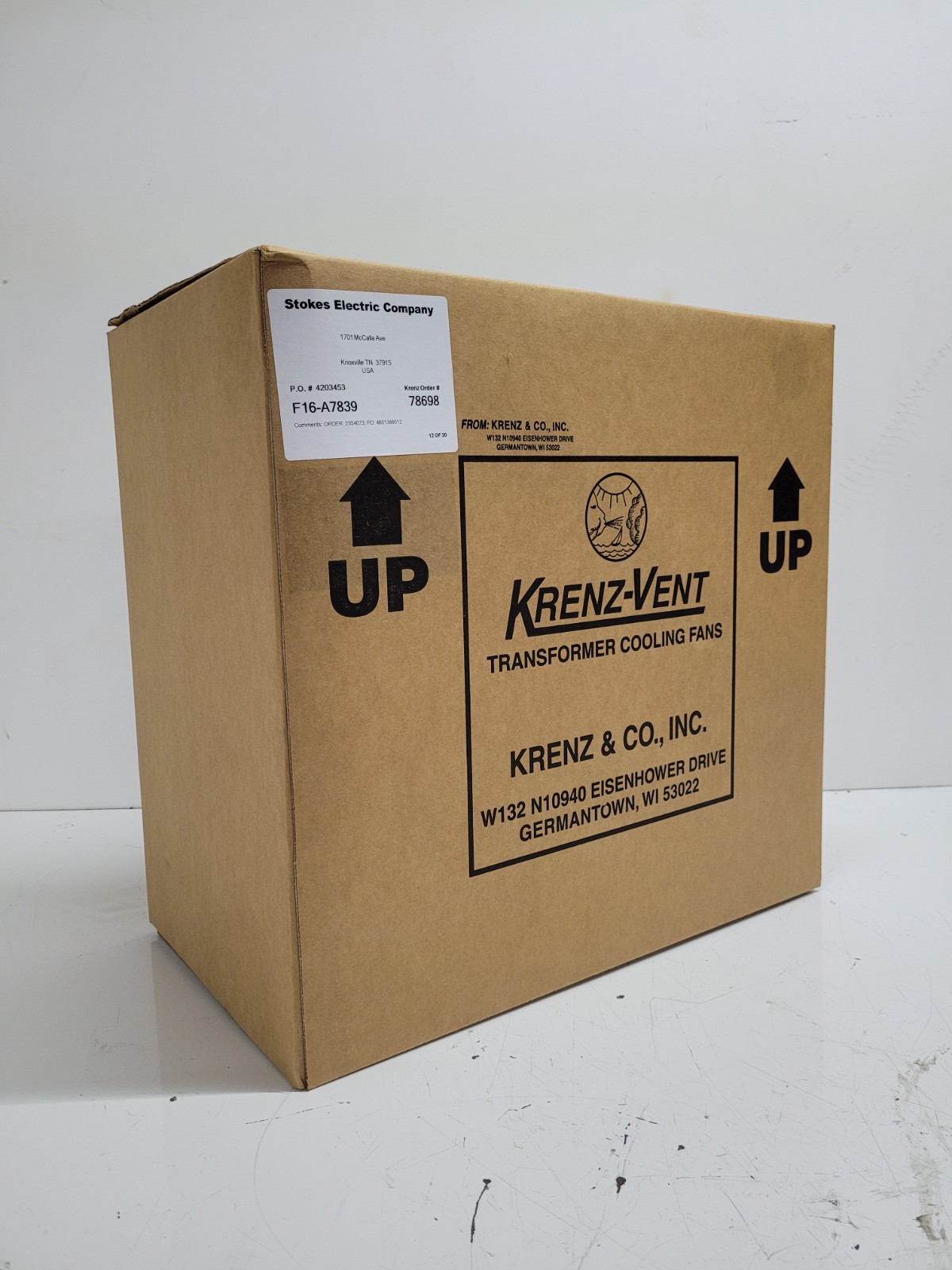 NEW SEALED ~ Krenz-Vent F16-A7839 Transformer Cooling Fan w/ Motor A4P17NZ107B