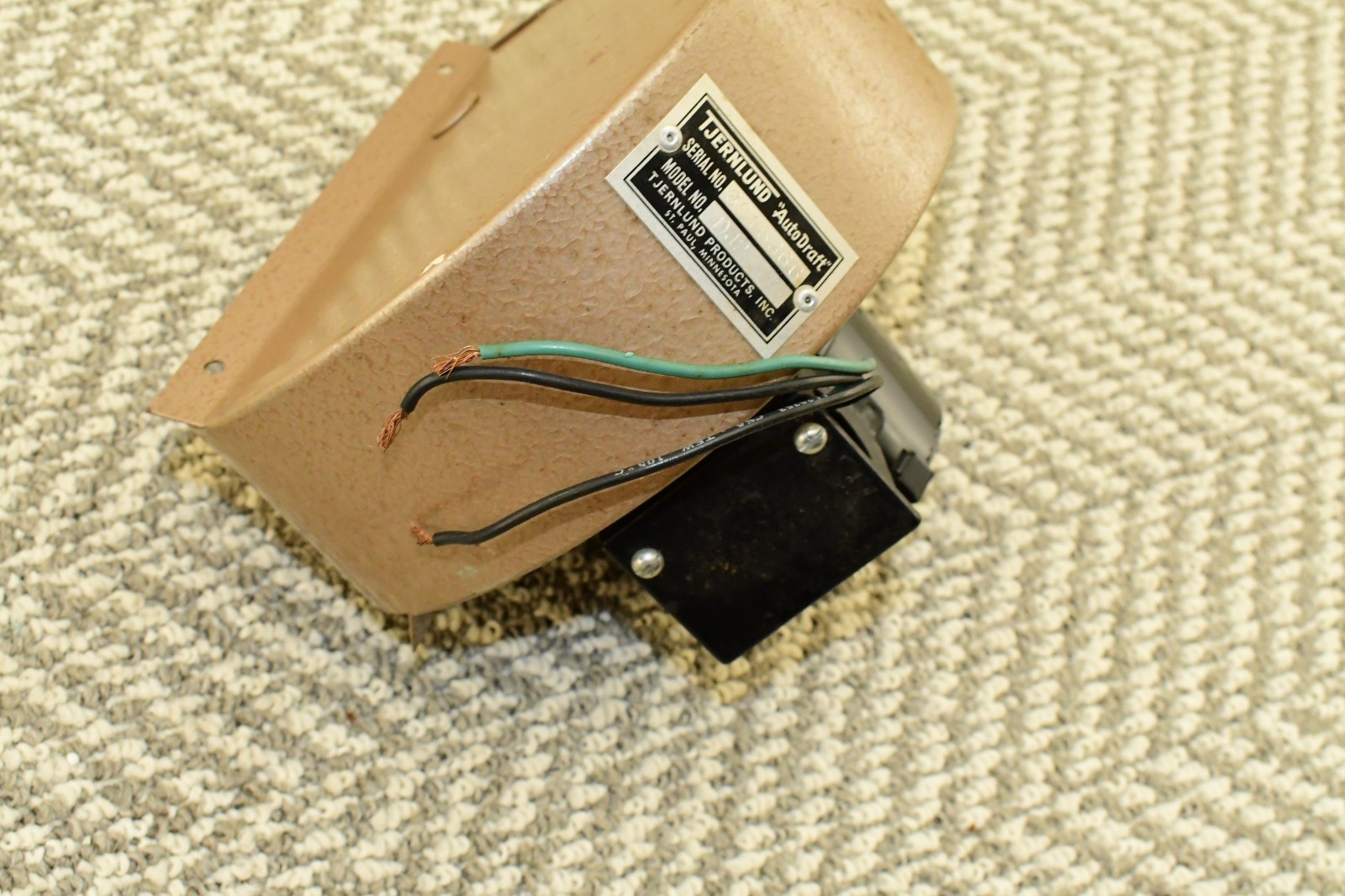 Vintage TJERNLUND DJ-2 Blower Draft Inducer Fan Motor Duct Booster