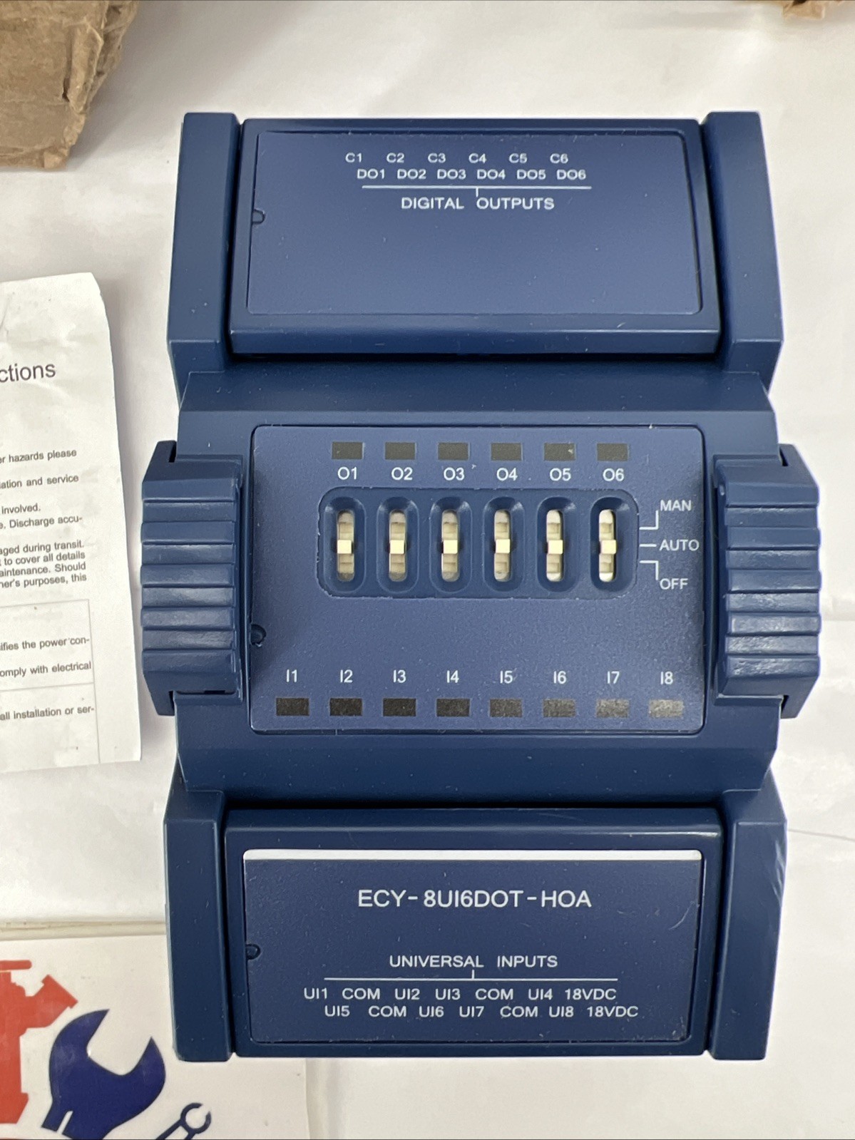 Distech Controls ECY-8UI6DOT-HOA Eclypse I/O Module, 8 Inputs & 6 Digital Output