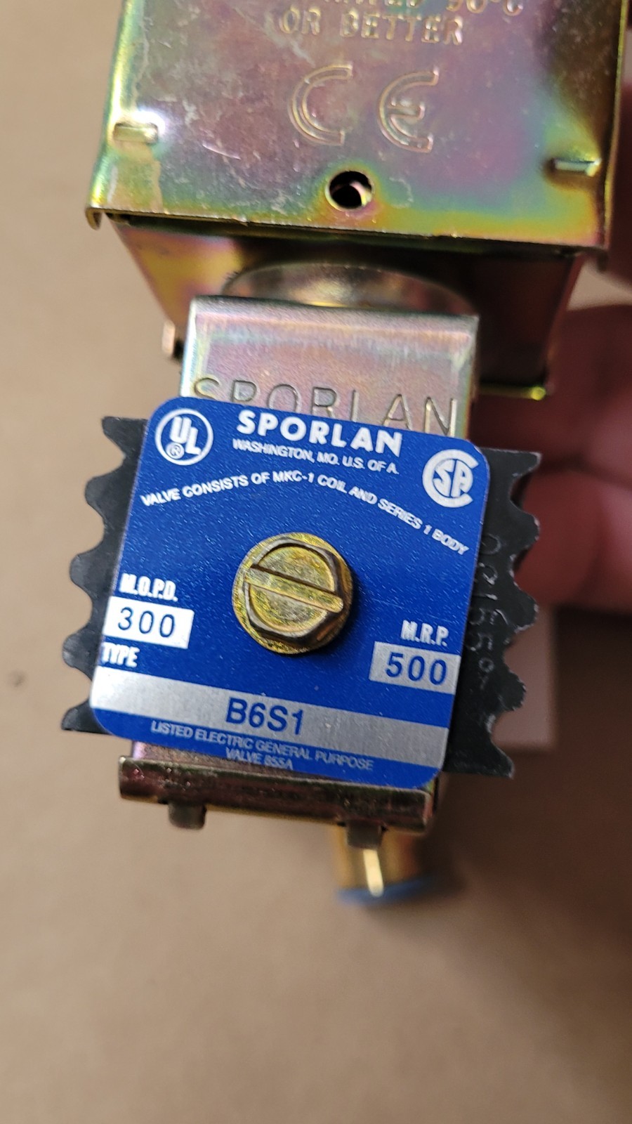 Sporlan B6S1 3254-16004 Solenoid Valve 3/8″ ODF