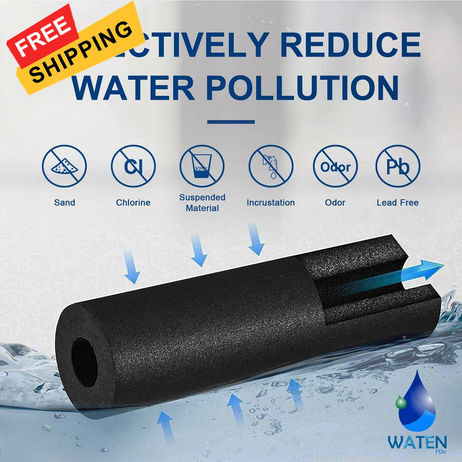 Water Filter Replacement for WRS325SDHZ, WRS325SDHZ08, Whirlpool White