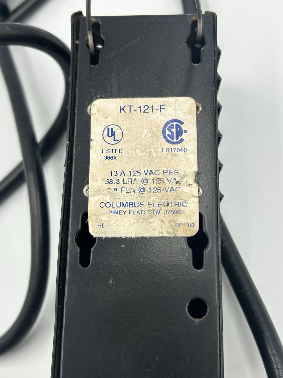 Columbus Electric Inline 20 Volt 13 Amp Thermostat UNTESTED KT-121-F