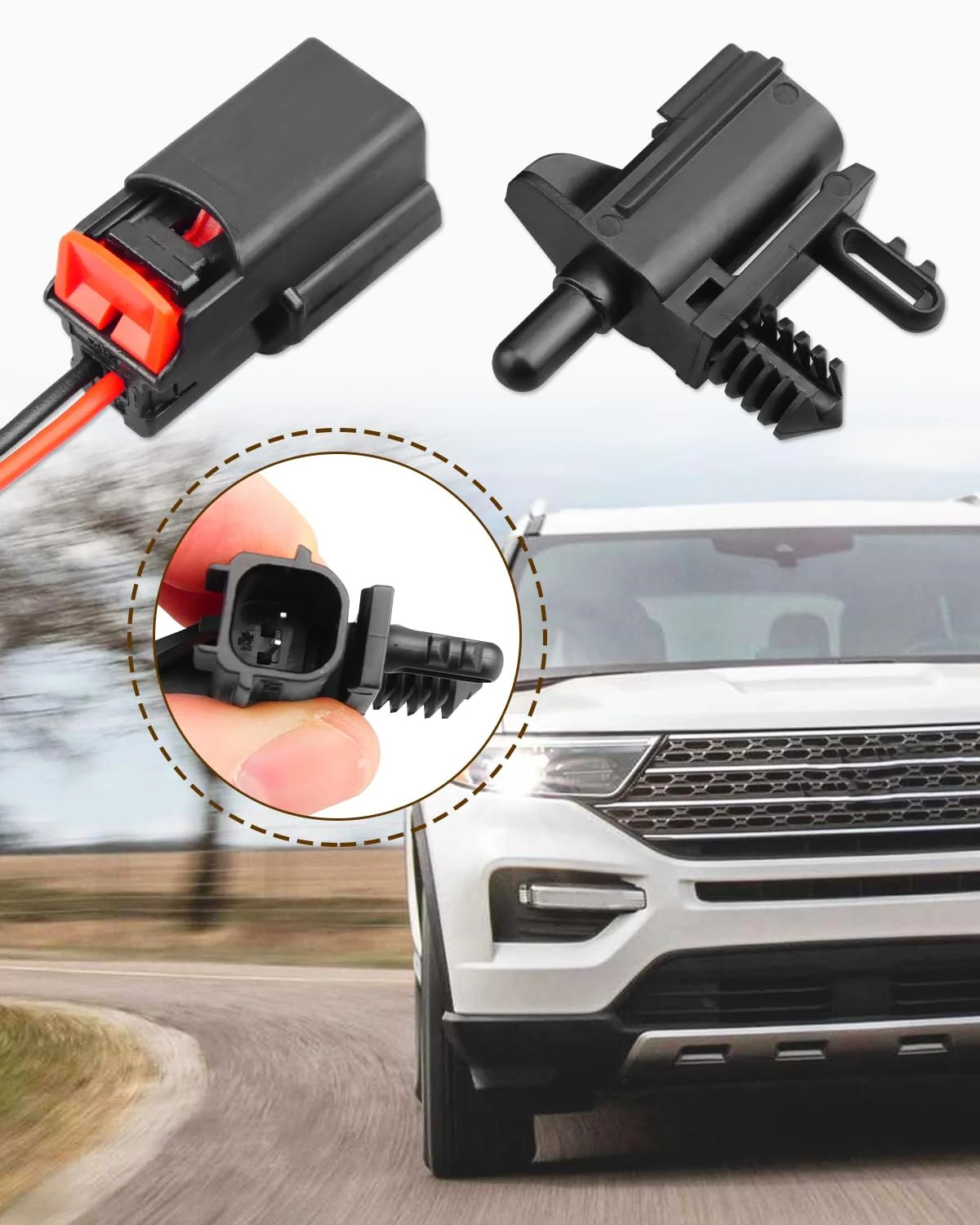 AU5Z-12A647-B Ambient Air Temperature Sensor Kit Fits for Ford & Lincoln,