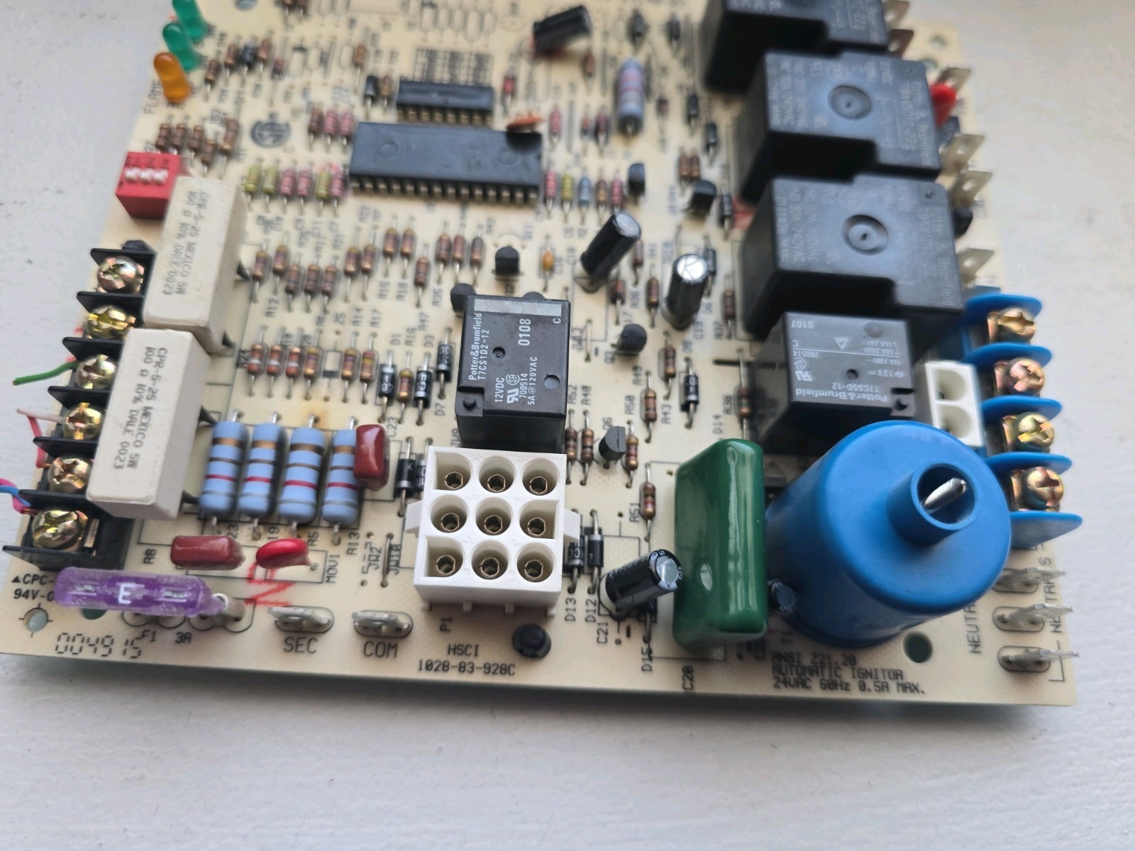 Rheem Furnace control board 1028-83-928C, 1028-928, 62-24140-02 Num#538