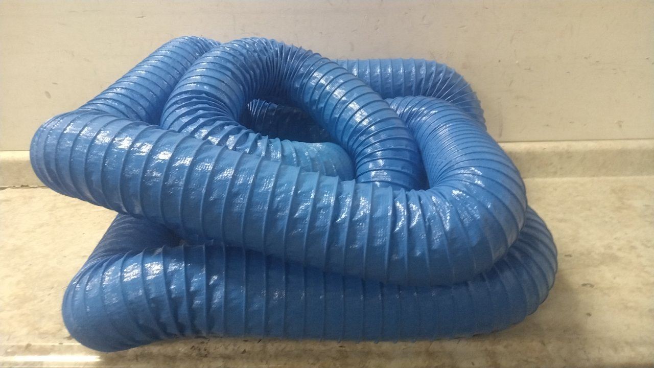 Flexaust Co. Inc. 2480400401A 4 In Inside Dia 25 Ft L Blue Industrial Duct Hose
