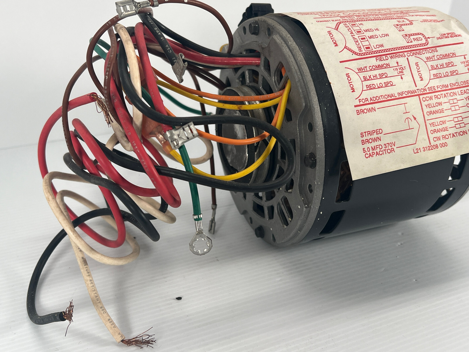 Dayton 1/4 hp direct drive blower motor – 1 phase 115v model 4m257 4 speed NOS