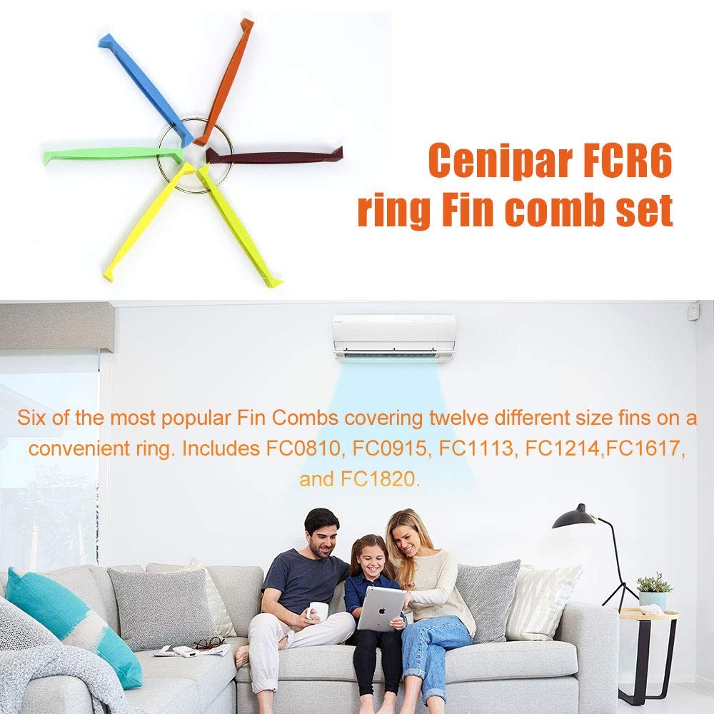 Six of the Most Popular Fin Combs (Red;orange;yellow;lime;green;blue;)