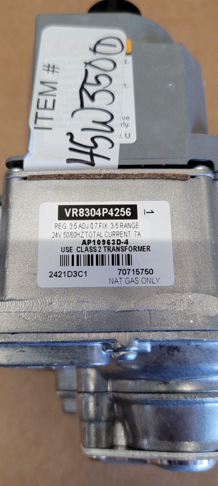 Resideo/Honeywell VR8304P4256 Natural Gas Control Thermostat 24V Class 2 Valve