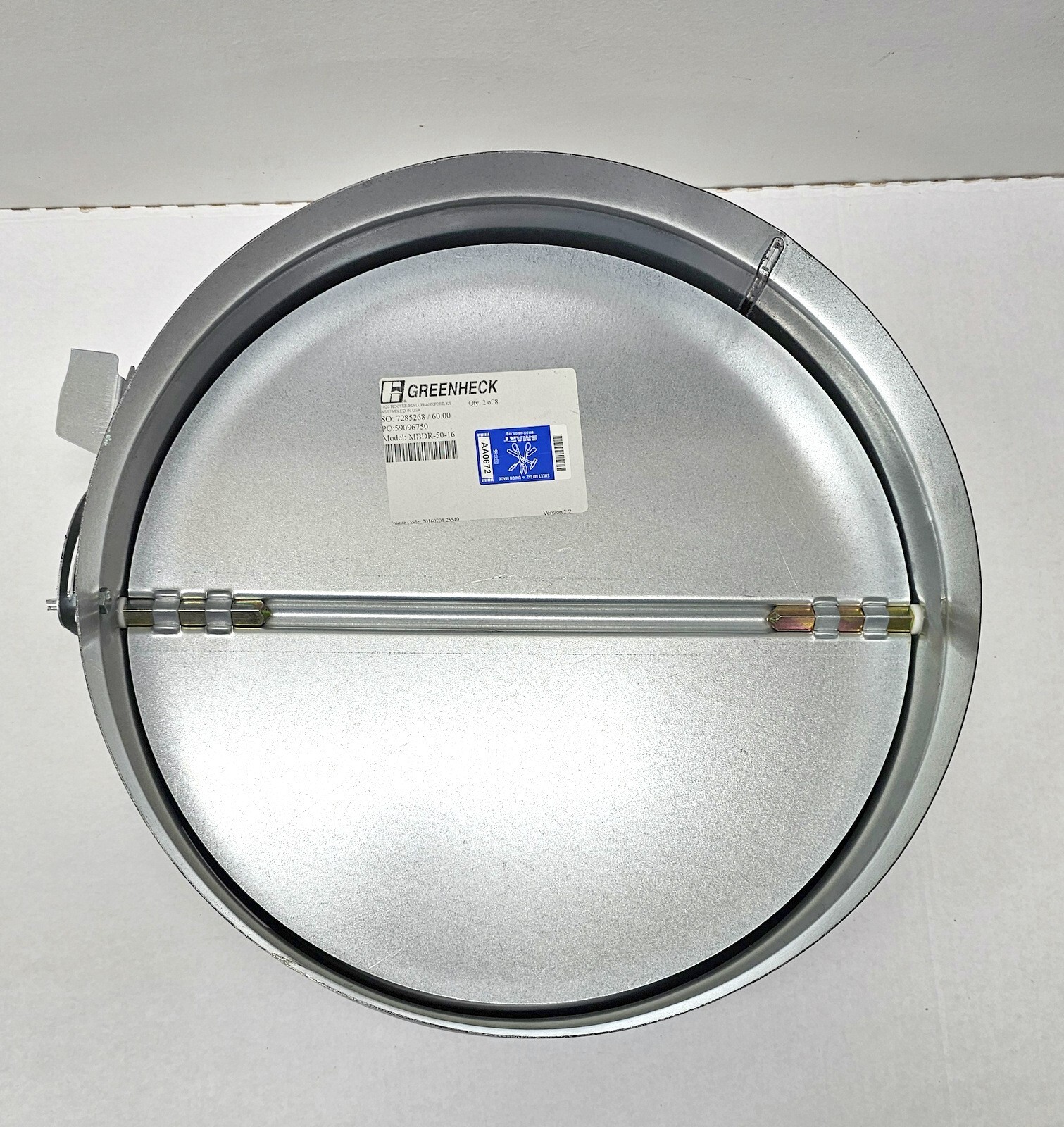 GREENHECK 16″ Diameter Manual Regulating/Balancing ROUND DUCT DAMPER~ MBDR-50-16