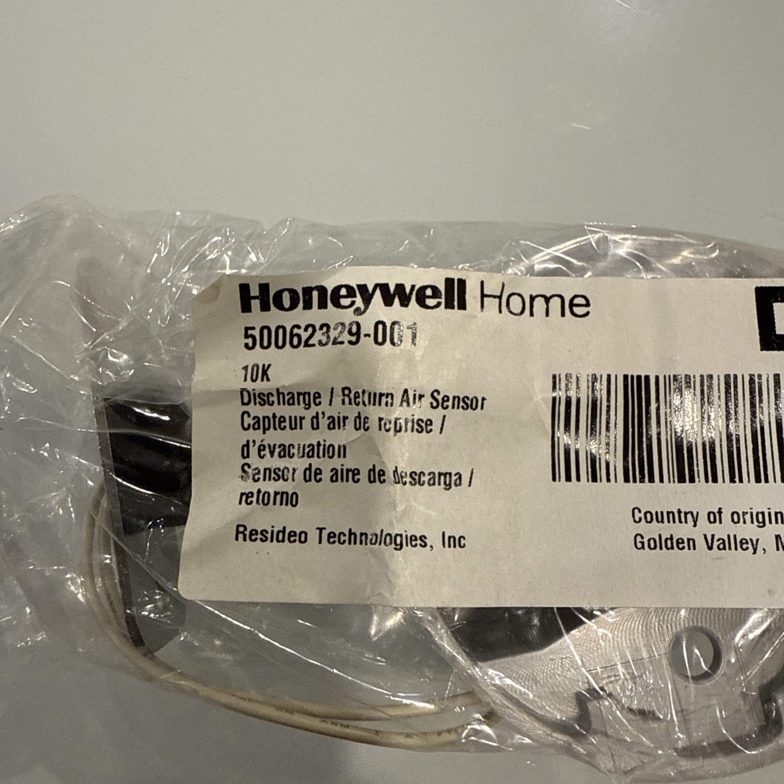 HONEYWELL HOME 50062329-001 Discharge Return Air Sensor 10k