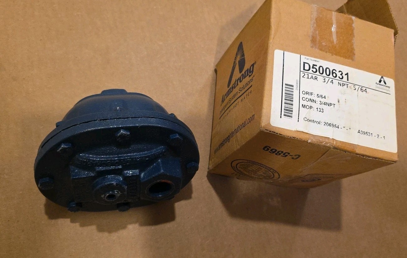Armstrong International D500631 3/4″ Npt 21-AR Cast Iron Air Vent 5/64″ Orifice