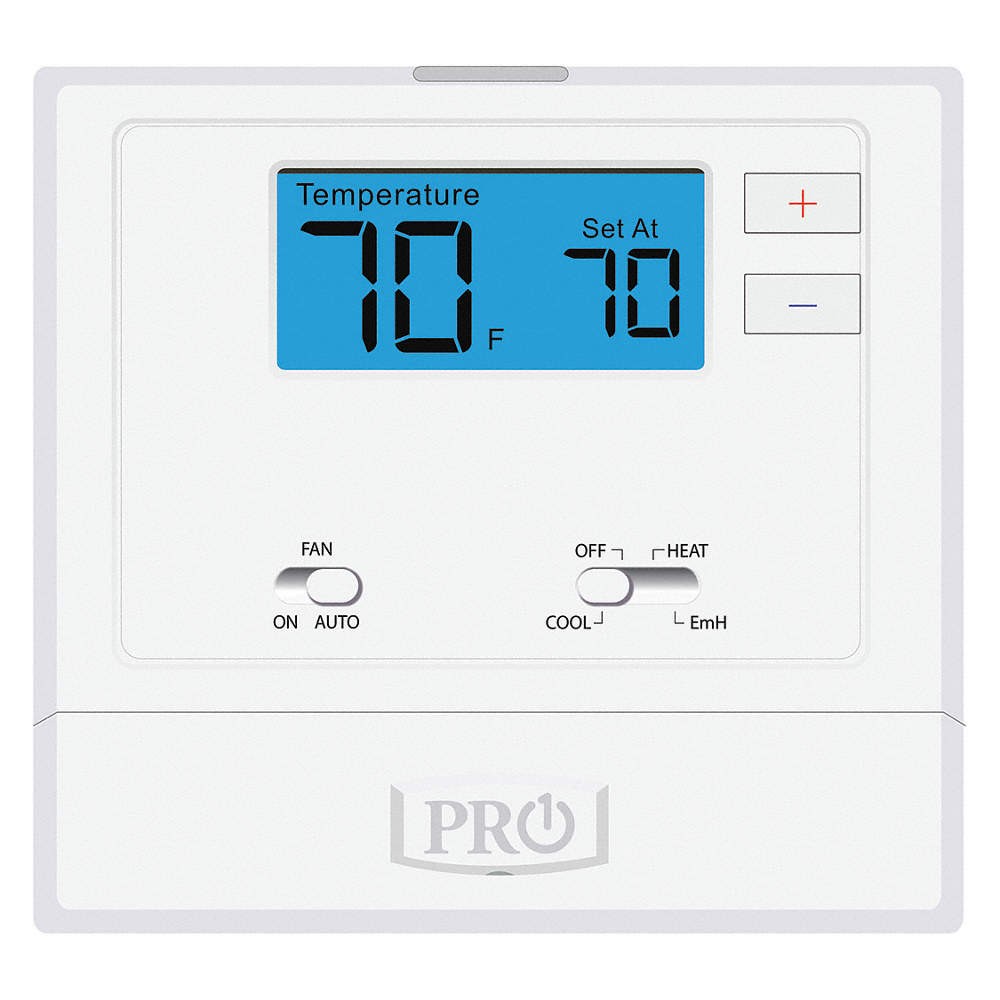 PRO1 IAQ Low Volt NP Digital Tstat H or C,Wired 45KE96