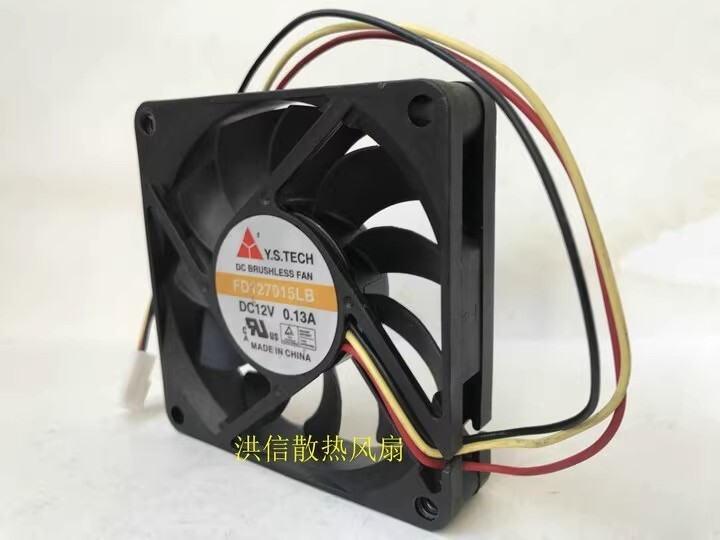 Y.S.TECH FD127015LB DC12V 0.13A 70*70*15MM 3-Pin Cooling Fan