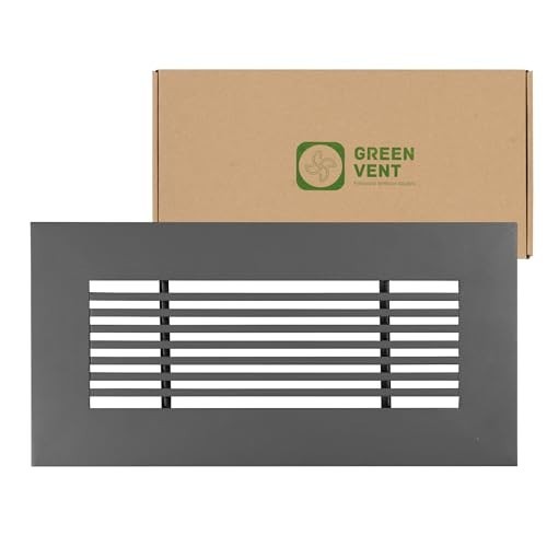 Modern Aluminum Floor Return Grille 4×10 Matte Gray HVAC Vent Cover