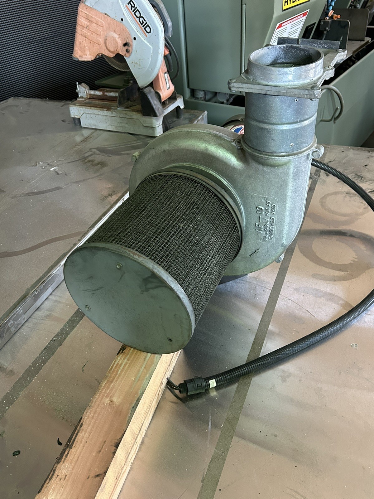 American Fan AF-10 Centrifugal Blower w/ Baldor 3ph .5hp Motor 220/440V 1425 rpm