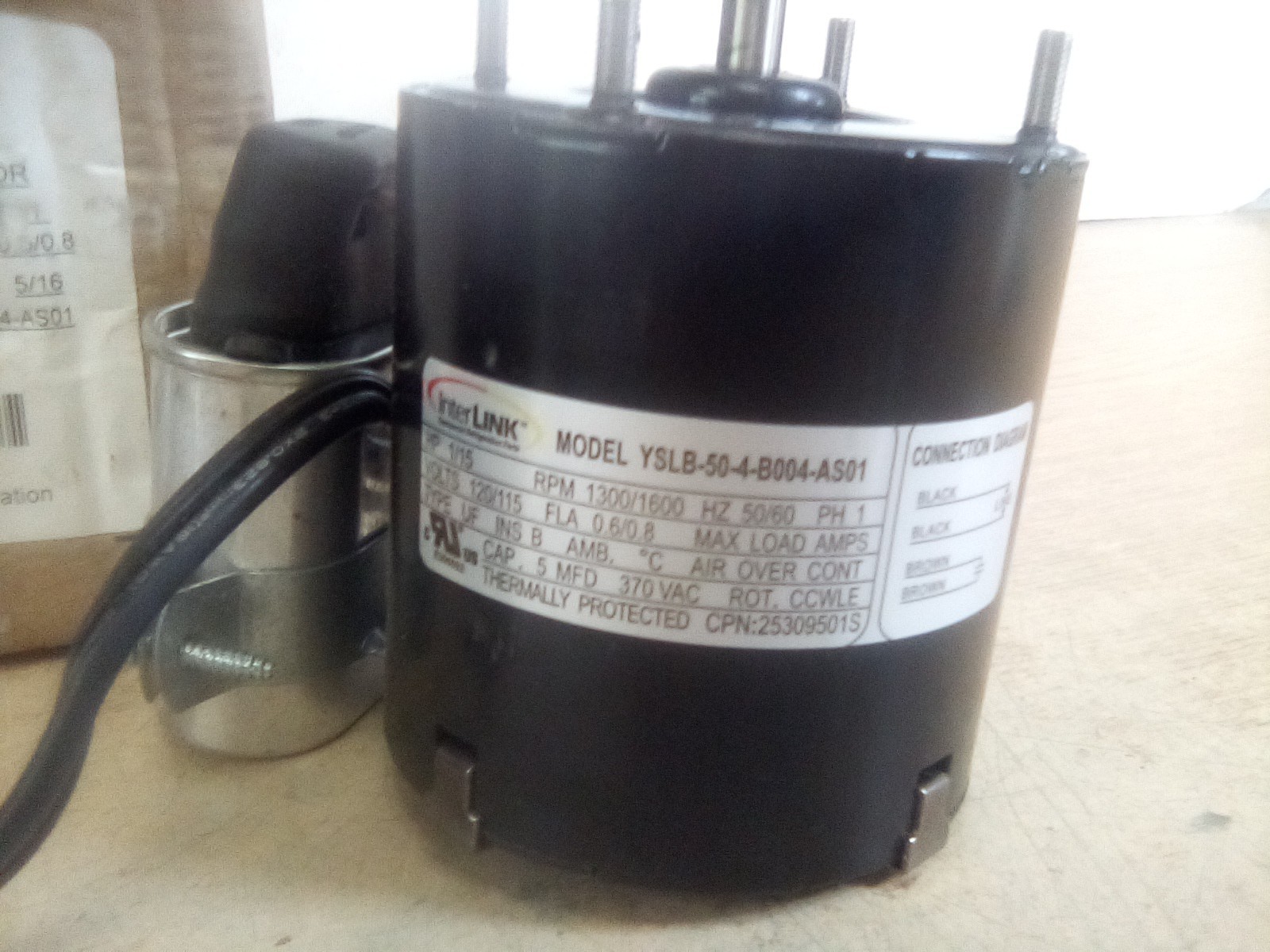 Heatcraft InterLink 25309501S YSLB-50-4-B004-AS01 Motor