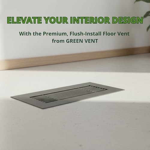Modern Aluminum Floor Return Grille 4×10 Matte Gray HVAC Vent Cover