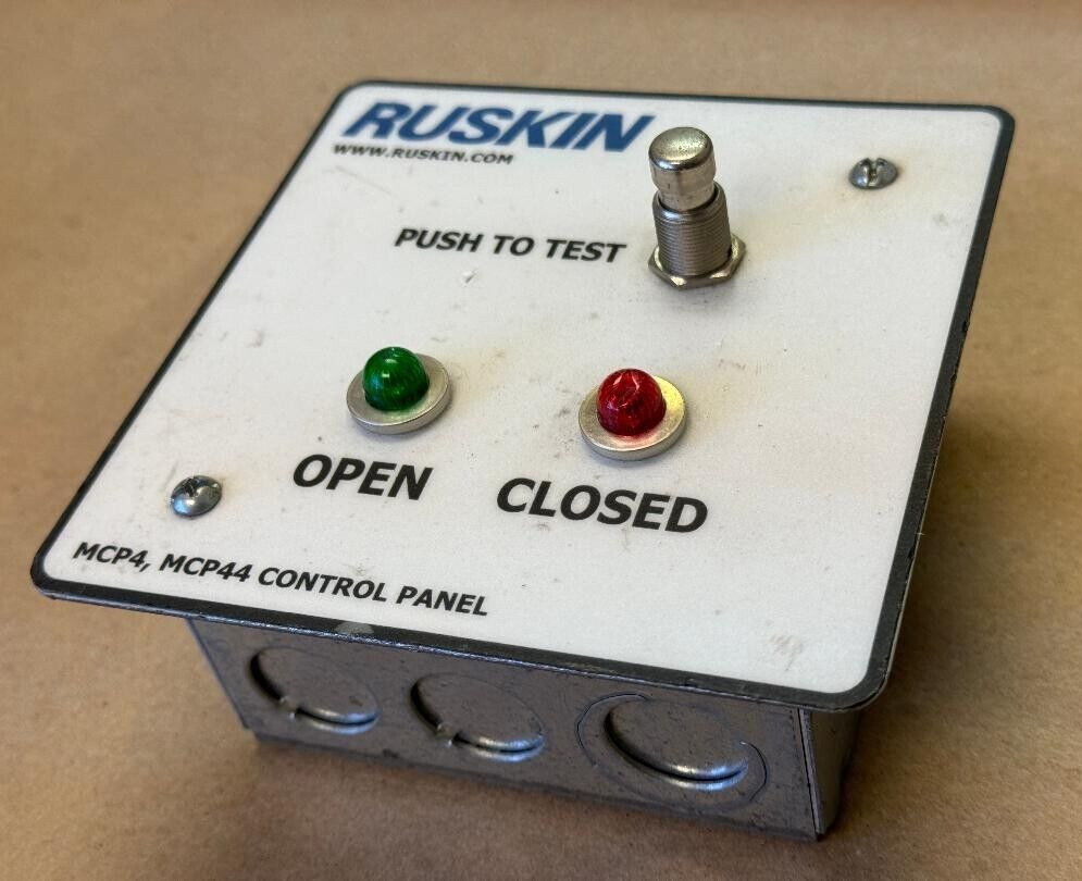 RUSKIN: SINGLE DAMPER PUSH-START CONTROL PANEL: MCP4