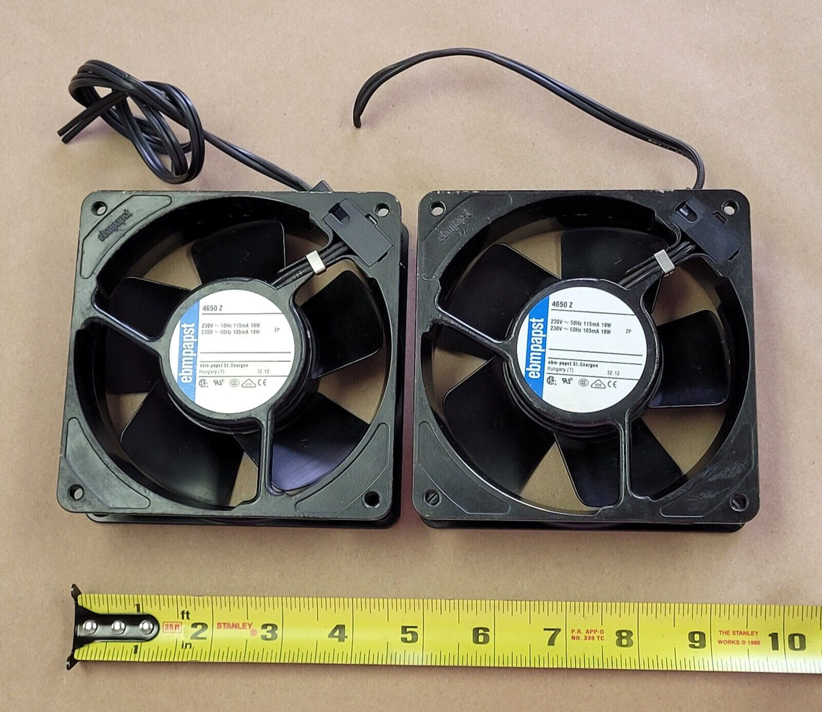 EBMPAPST 4650 Z COOLING FAN 230V/230V 50/60HZ 115/105MA 19/18W | LOT OF 2