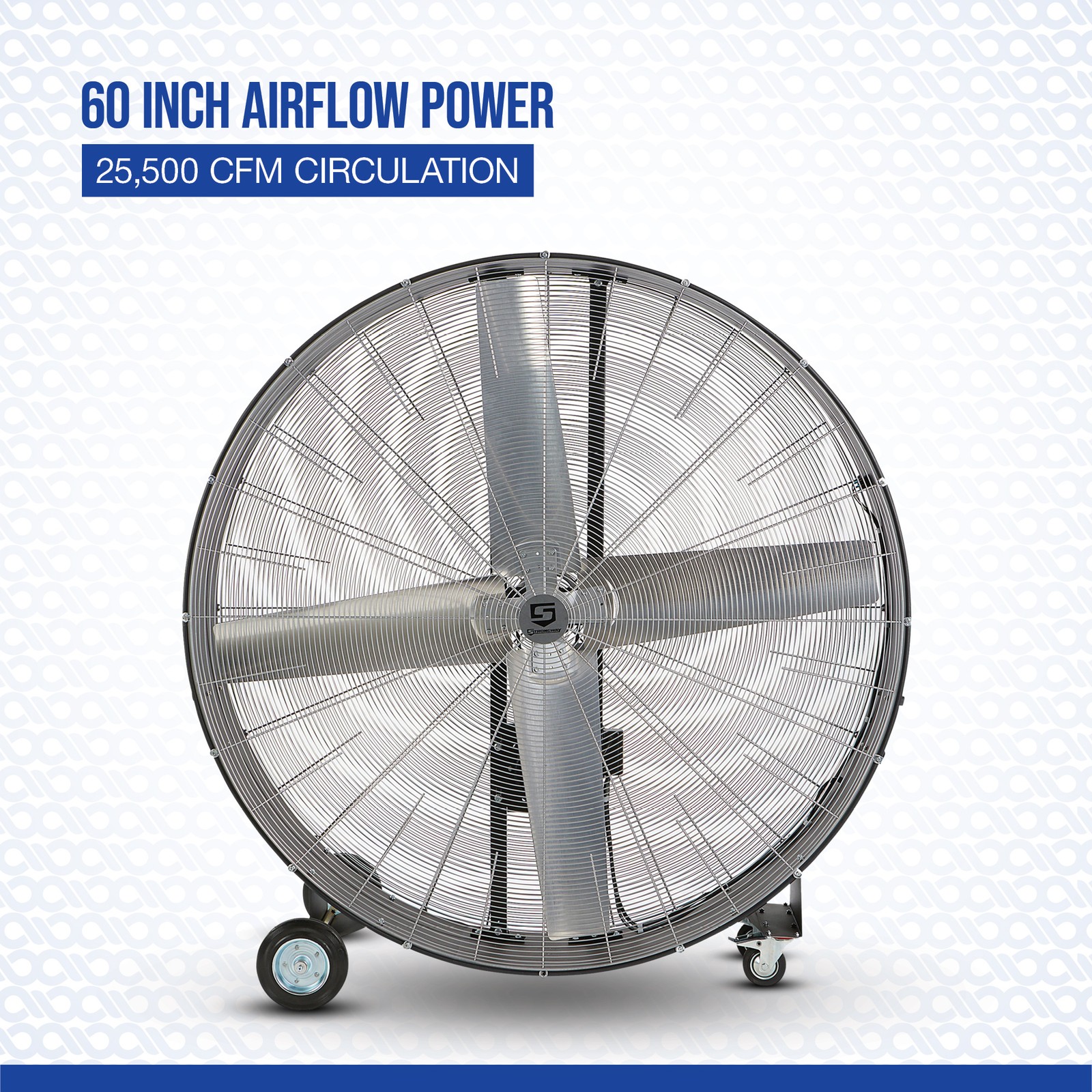 Strongway 60in. Belt Drive Drum Fan, 25,500 CFM 4/5 HP