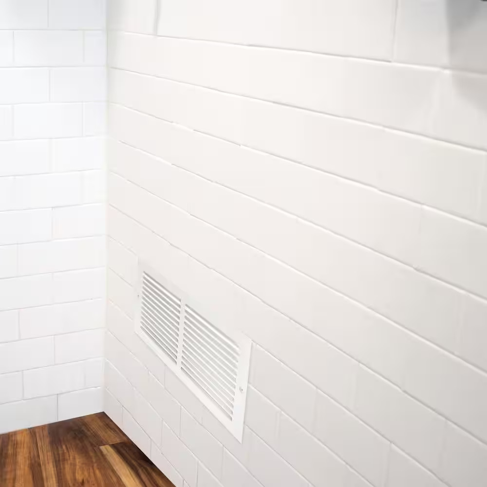 14 In. X 6 In. Steel Return Air Grille, White