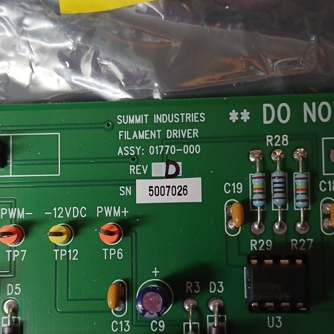 SUMMIT INDUSTRIES FILAMENT DRIVER 01770-000D