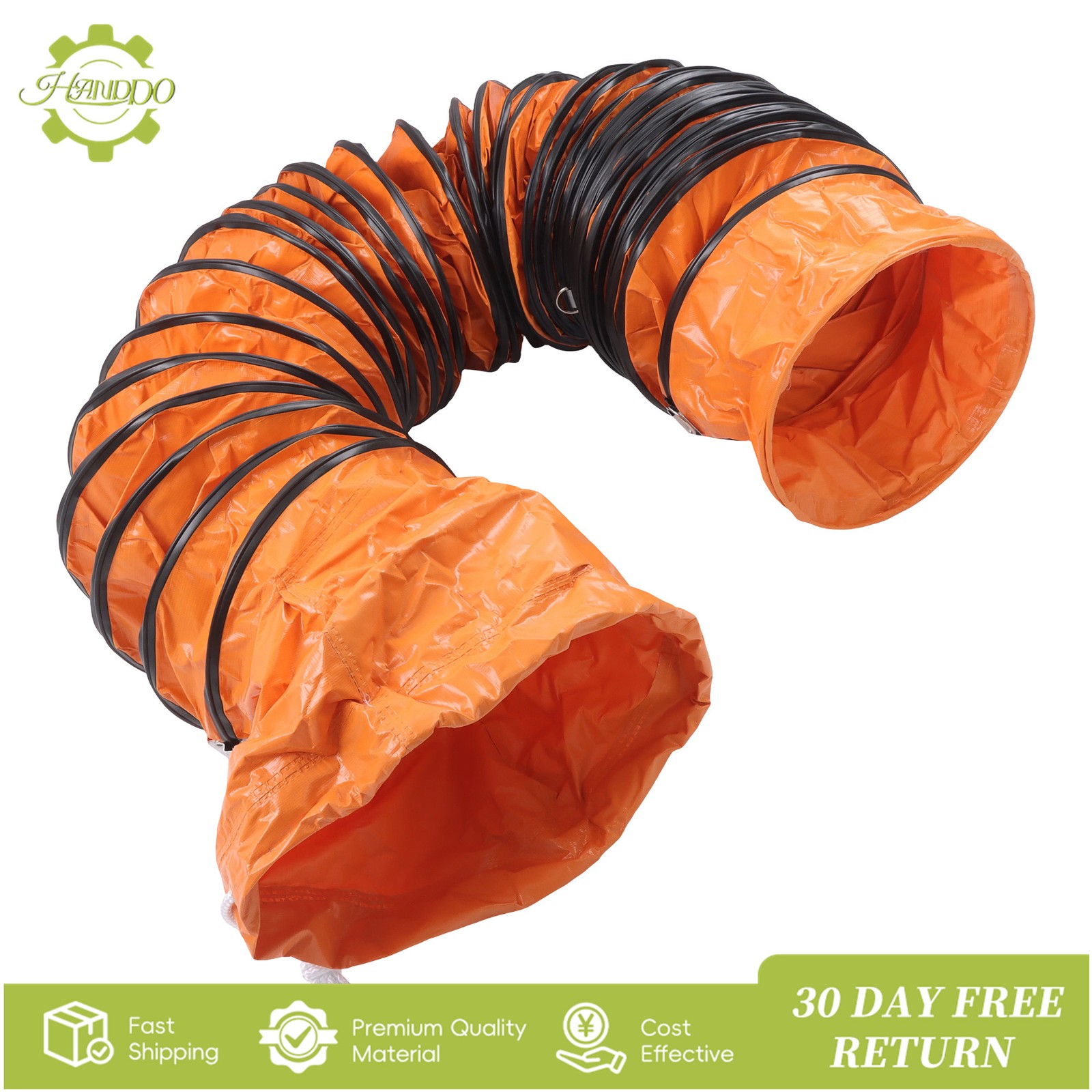 10″×25ft PVC Flexible Duct Hose, HVAC Duct Hosing Flame Retardant for Ventilator