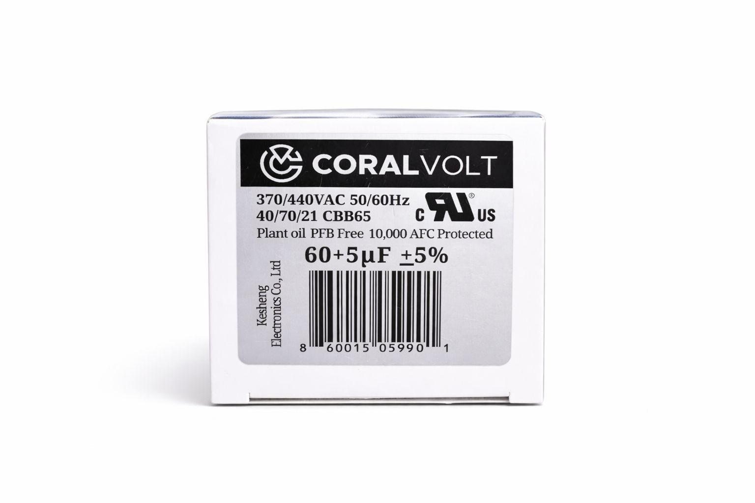 CORALVOLT 60/5µF 60+5 MFD Dual Run Round Capacitor