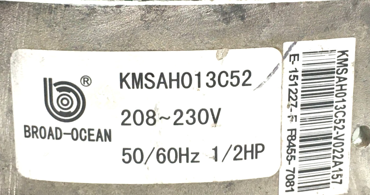BROAD-OCEAN ZWK702B506015 Module ONLY 1/2HP KMSAH013C52 208/230V used #J151
