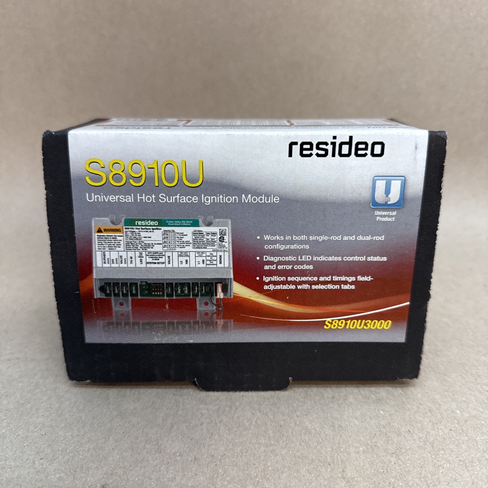 Honeywell Universal Hot Surface Ignition Module S8910U3000 New