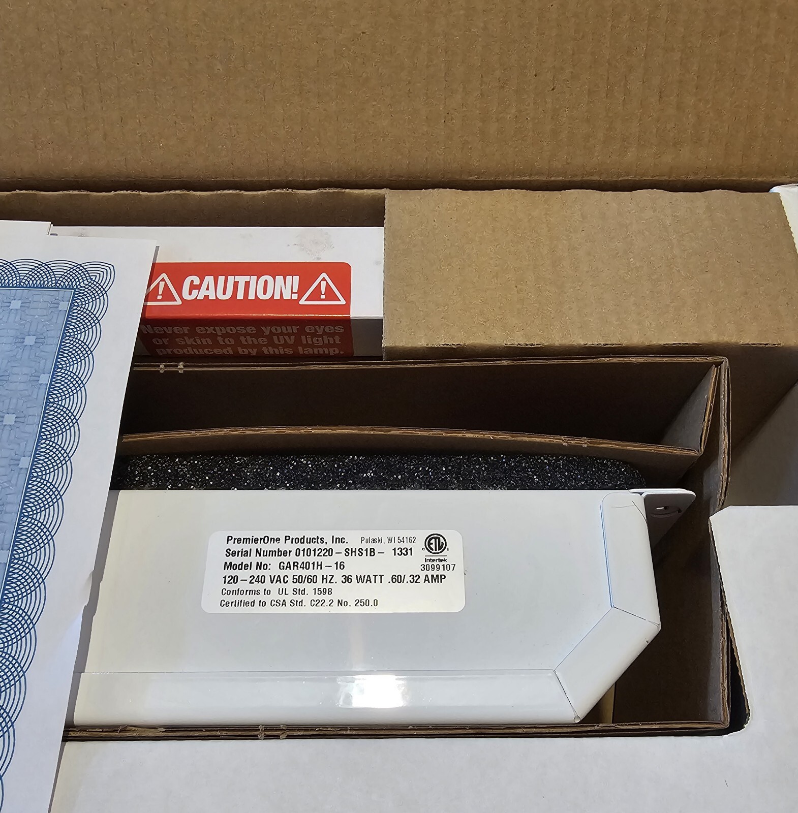Garrison UV Air Duct Santizing System Allergens/Mold/Bacteria (EZ to Install)