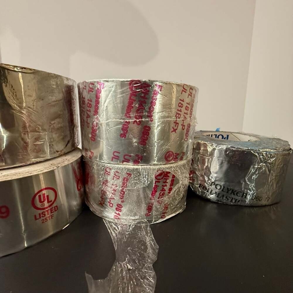 Lot of 5 HVAC Aluminum Foil & Mastic Sealant Tapes