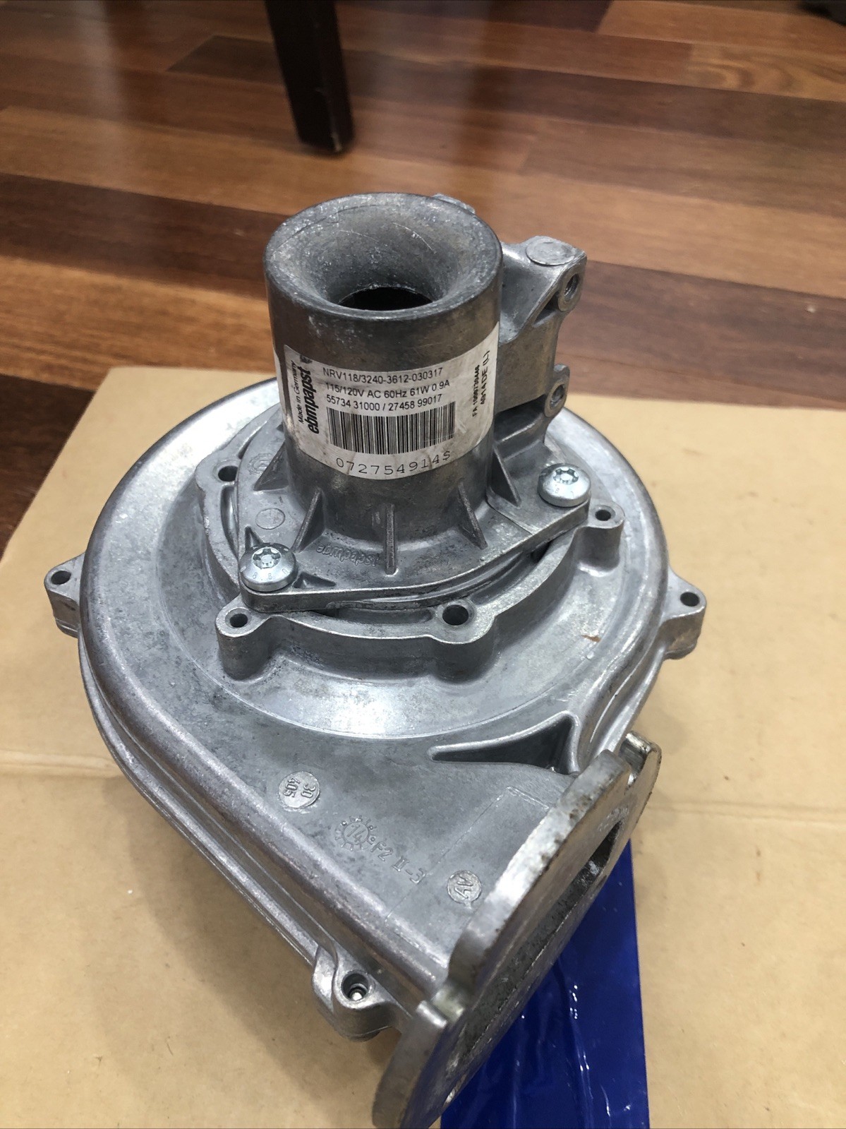 NTI Vmax Boiler Blower Fan EBMPAPST NRG118/0800-3612-030317-68