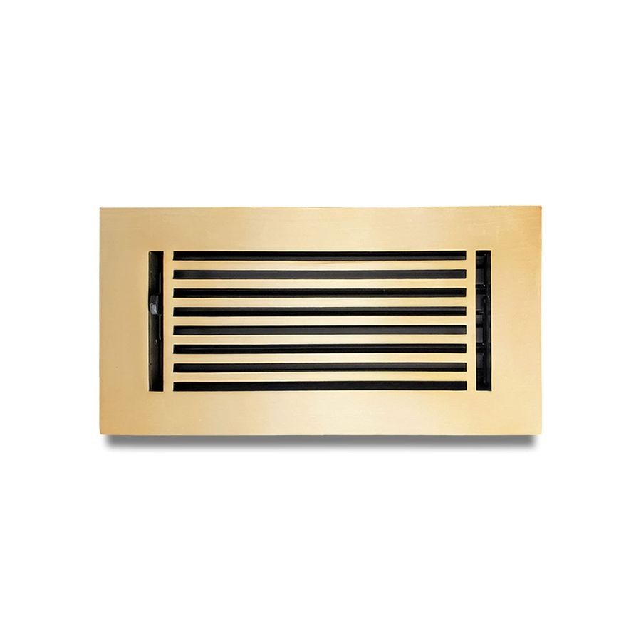 GOLD Brass Floor Register – Antique Brass GOLD 4″ x 10″ NEW