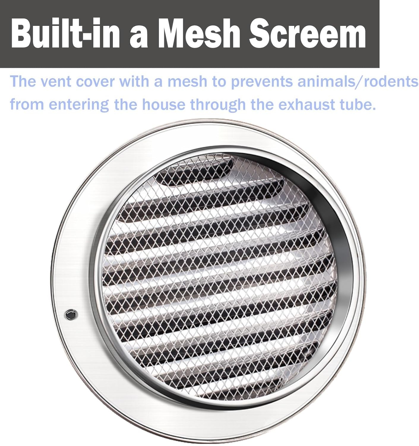 4 Inch Dryer Vent Cover Metal Stainless Steel Round Wall Vent Outside Caps for