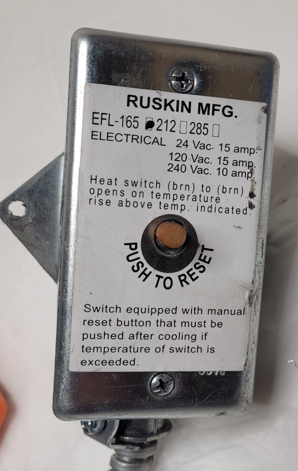Belimo Ruskin FSTF120 RUS Spring Return Actuator With EFL-165 Fuse Link