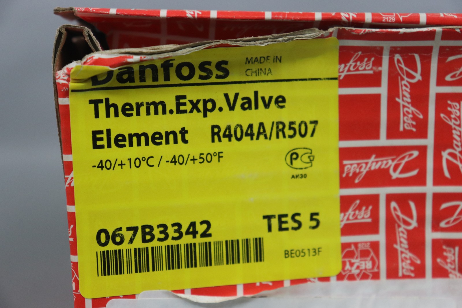 Danfoss 067B3342 Expansion Valve TES 5 R404A/R507 28bar 400psig Unused Original Packaging