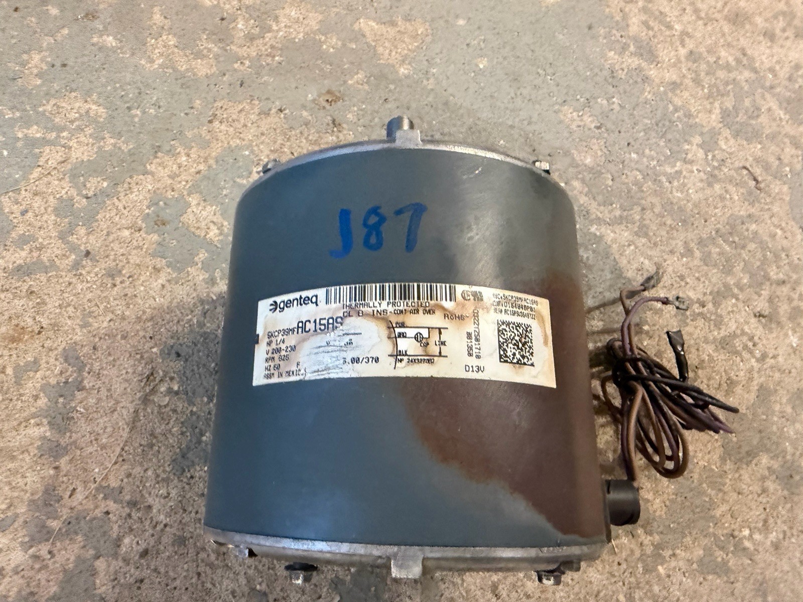 Trane D154846P01 OEM 5KCP39MFAC15AS fan Motor 1/4hp LOW USE. Same day Shipping