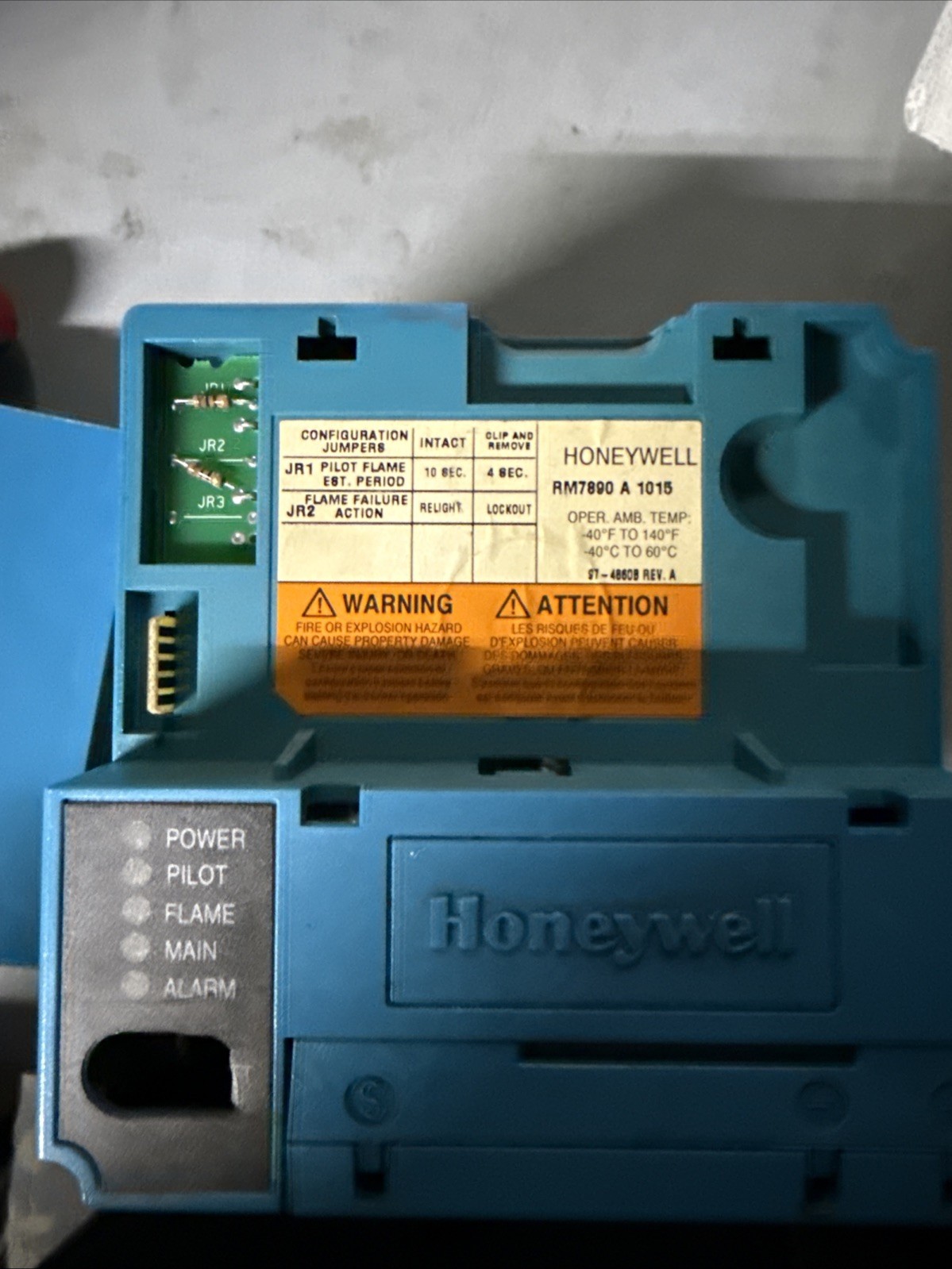 Honeywell RM7890A1015 Burner Control 120V