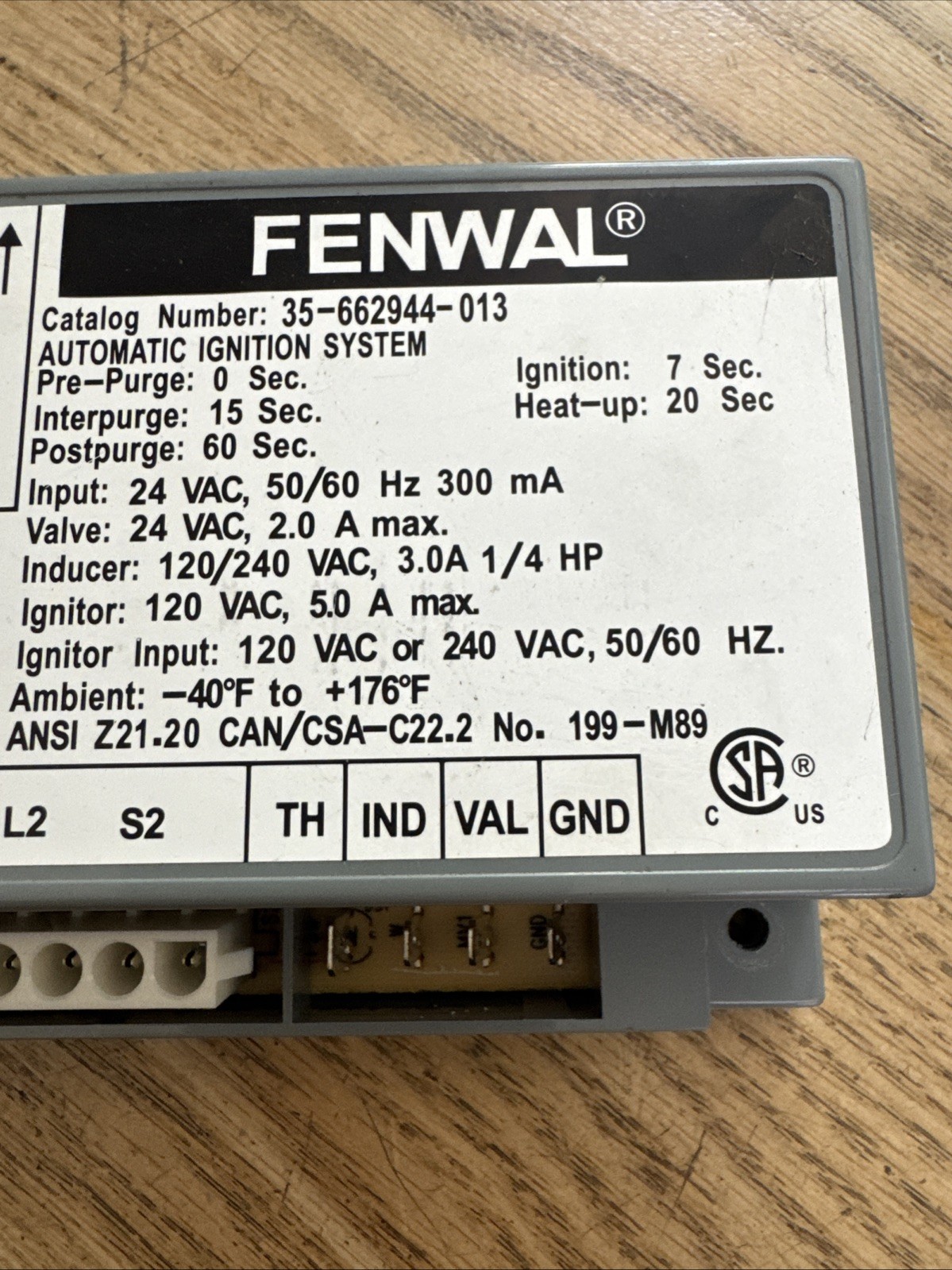 FENWAL 35-662944-013 Automatic Ignition Control Module Pentair Mastertemp OEM