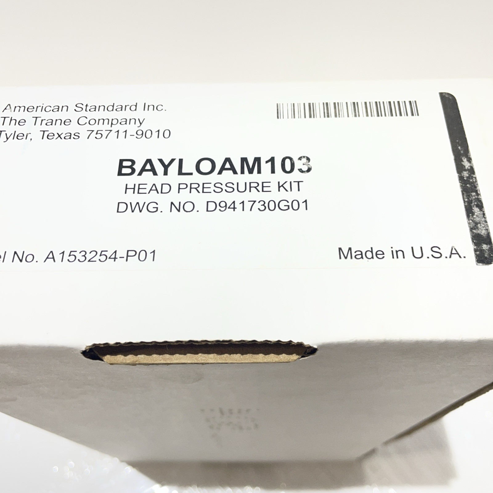 Trane American Standard – BAYLOAM103 Head Pressure Kit – New in Box