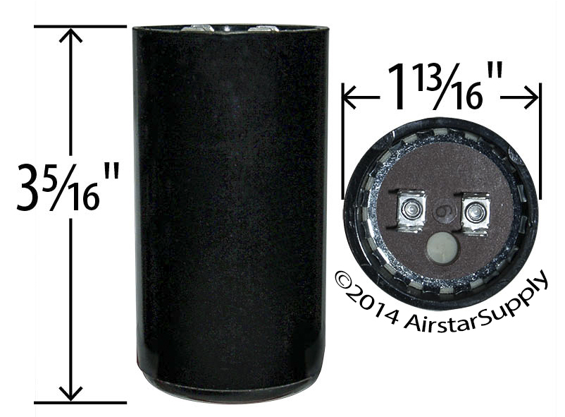 (2) PACK , 145-174 uF x 220 250 VAC BMI # 092A145B250BD4A Motor Start Capacitor