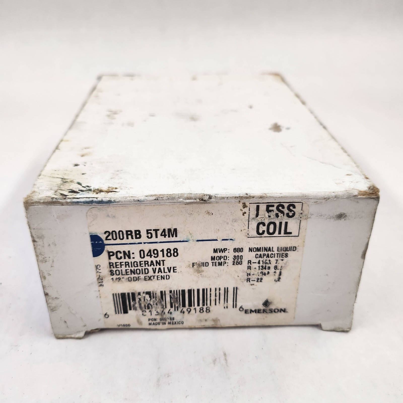 Emerson Flow Control 049188 200RB5T4M 1/2″ ODF Refrigerant Solenoid Valve